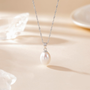 dainty necklace, freshwater pearl necklace, fake pearl necklace, pearl necklace for brides, wedding pearl necklace, silver necklace, pendant necklace