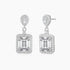 emerald cut, bridal earrings, wedding earrings, cubic zirconia earrings studs, statement earrings