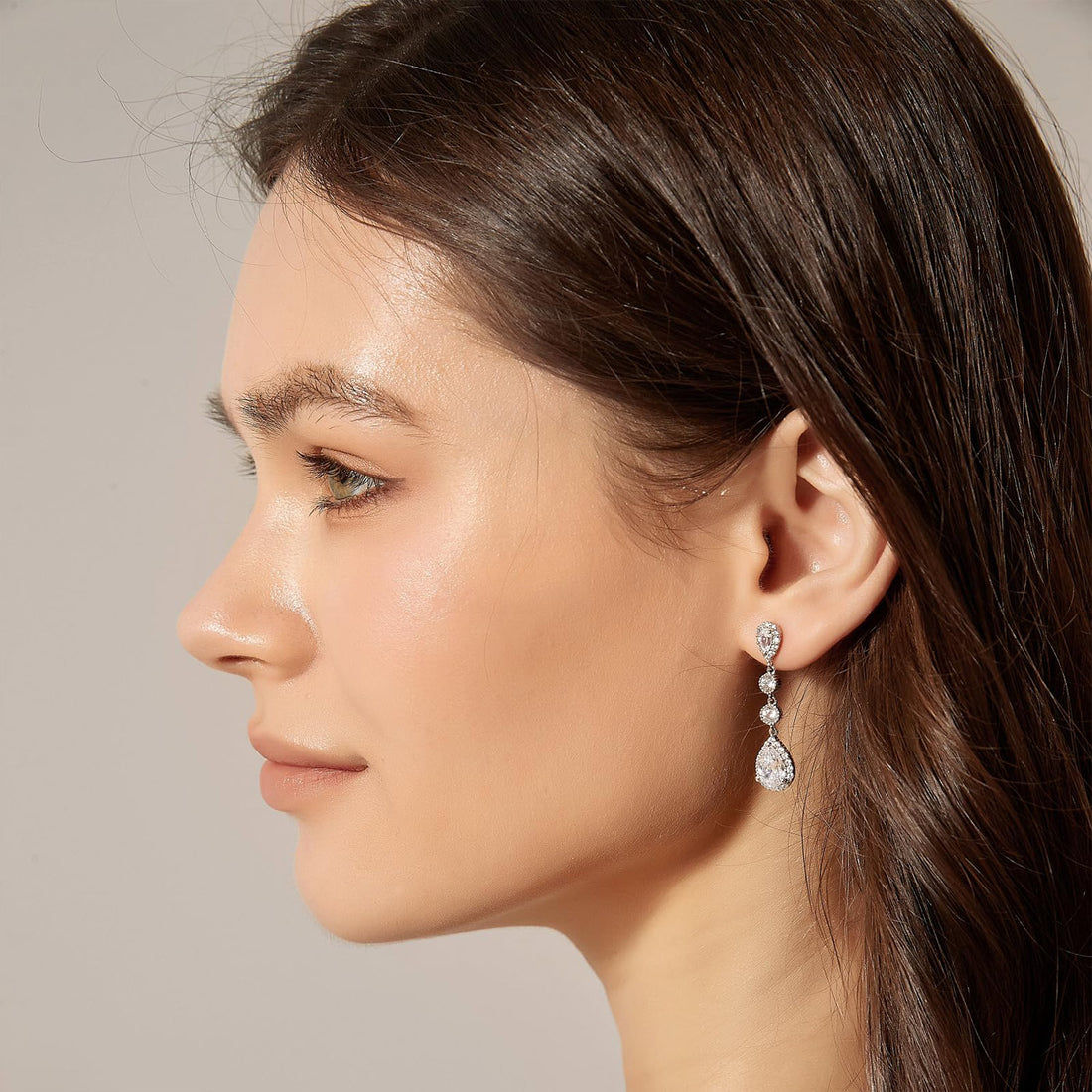 Dangling Teardrop Long Earrings