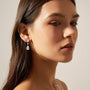 sterling silver, oval cut, cz stones, statement earrings, cheap earrings