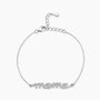 mom bracelet, name bracelet, cubic zirconia, bracelet for women