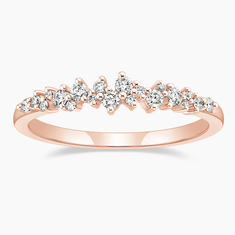 rose gold rings, cubic zirconia wedding rings, cheap womens wedding rings, delicate stackable rings