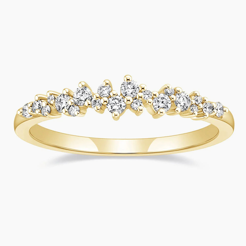 gold vemeil band rings, cubic zirconia wedding rings, cheap womens wedding ring