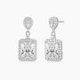 emerald cut, bridal earrings, wedding earrings, cubic zirconia earrings studs, statement earrings