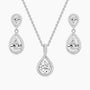 bridal set, bridal earrings, teardrop necklace for women, sterling silver necklace, silver gemstone necklace, cubic zirconia necklace, cz necklace, dainty necklace, teardrop, necklace and earrings set, sets bridal jewelry, wedding jewelry sets, affordable wedding ring set, wedding jewelry sets for bride