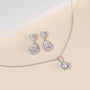 bridal set, bridal earrings, teardrop necklace for women, sterling silver necklace, silver gemstone necklace, cubic zirconia necklace, cz necklace, dainty necklace, teardrop, necklace and earrings set, sets bridal jewelry, wedding jewelry sets, affordable wedding ring set, wedding jewelry sets for bride