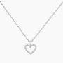 heart pendant necklace, silver heart necklace, S925 silver necklace, eamti necklace
