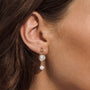 moissanite earrings, moissanite wedding earrings, moissanite travel earrings, silver earrings for women, dainty earrings