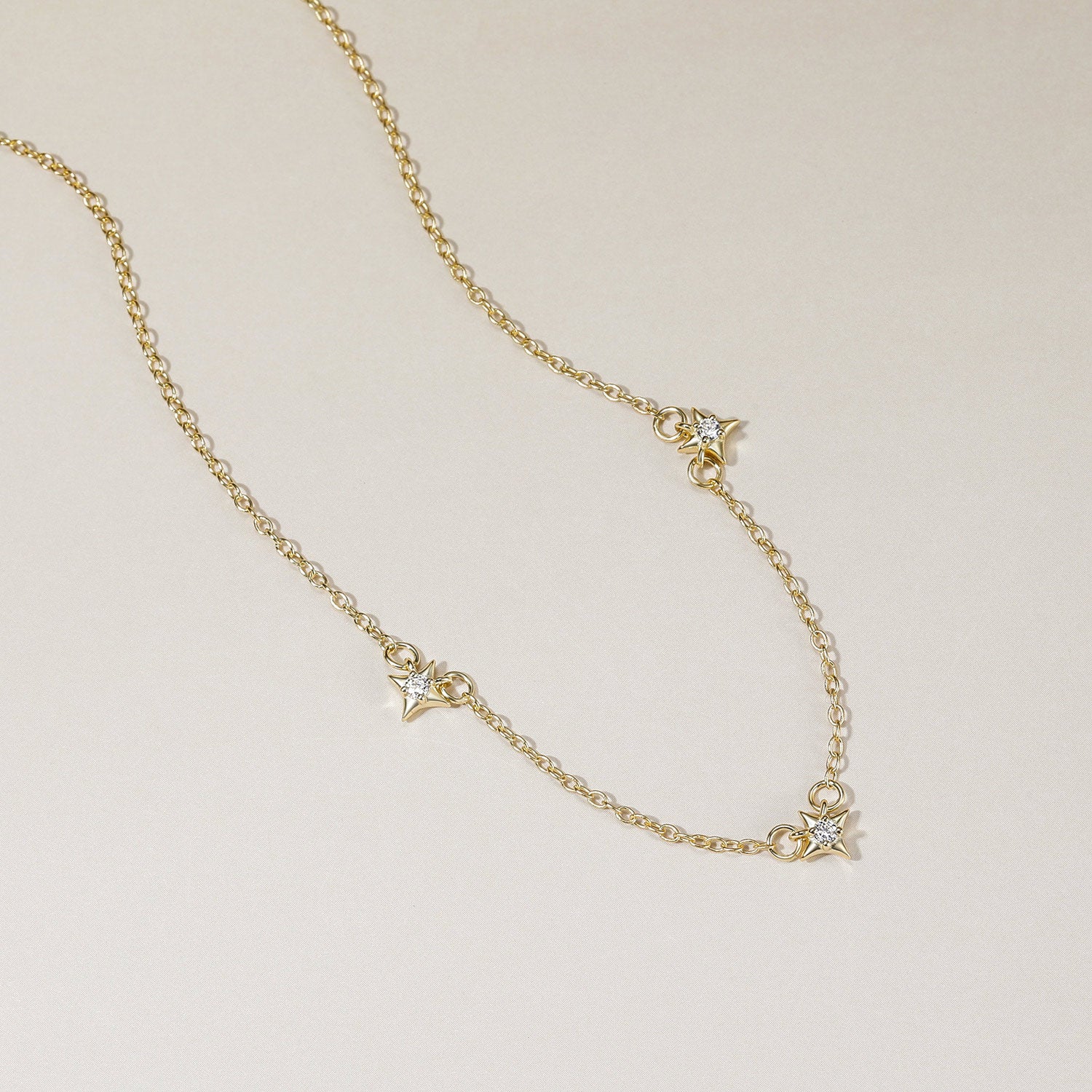 Gold Plated, Birthstone Necklace, Layered Necklace, Personalized Necklace, Delicate Necklace, Dainty Necklace, Affordable Jewelry, Star Necklace