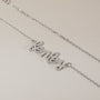 Gold Plated, Birthstone Necklace, Layered Necklace, Personalized Necklace, Delicate Necklace, Name Necklace, Affordable Jewelry, Cubic Zirconia Necklace