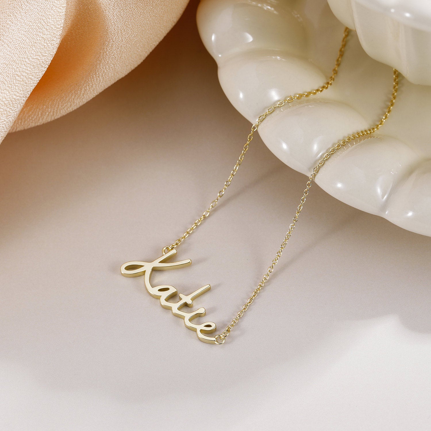 Gold Plated, Name Necklace, Initial Necklace, Layered Necklace, Personalized Necklace, Delicate Necklace, Dainty Necklace, Affordable Jewelry