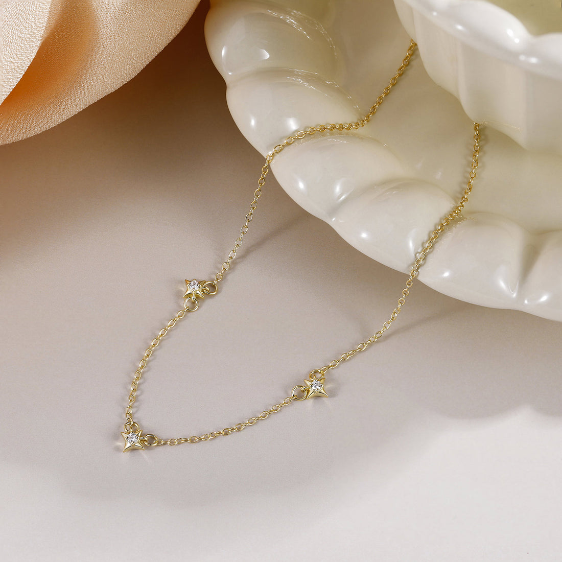 Gold Plated, Birthstone Necklace, Layered Necklace, Personalized Necklace, Delicate Necklace, Dainty Necklace, Affordable Jewelry, Star Necklace