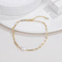 link bracelet, pearl bracelet, mom bracelet