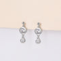 moissanite earrings, moissanite wedding earrings, moissanite travel earrings, silver earrings for women, dainty earrings