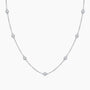 multi, station necklace, layered necklace, cz necklace, dainty necklace, sterling silver necklaces, cz stones