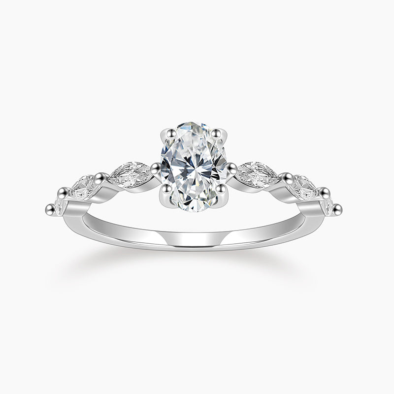 1 ct ring, cubic zirconia rings for women, oval cut fashion ring, affordable engagement ring