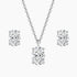 bridal set, stud earrings, solitaire necklace for women, sterling silver necklace, silver gemstone necklace, cubic zirconia necklace, cz necklace, dainty necklace, oval cut, necklace and earrings set, sets bridal jewelry, wedding jewelry sets, affordable wedding ring set, wedding jewelry sets for bride