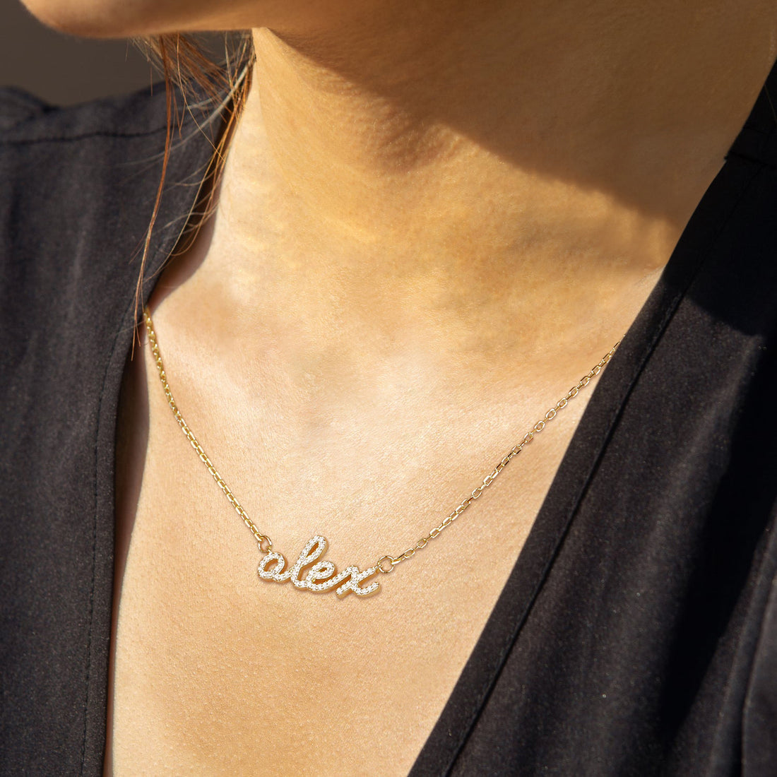 Gold Plated, Birthstone Necklace, Layered Necklace, Personalized Necklace, Delicate Necklace, Name Necklace, Affordable Jewelry, Cubic Zirconia Necklace