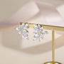 gold, marquise cut, cz stones, petite, stud earrings