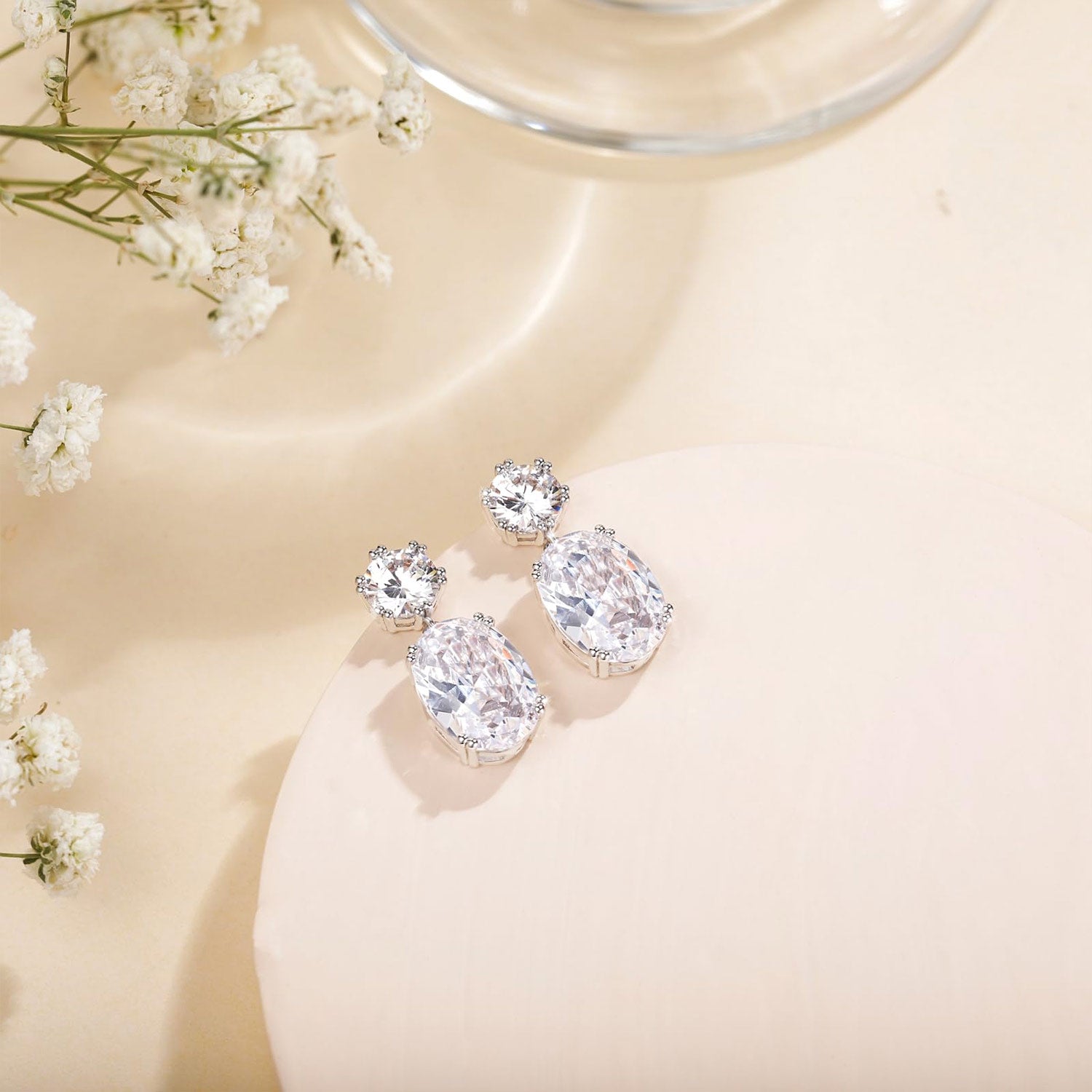 cubic zirconia earrings studs, affordable jewelry, studs earrings, cubic zirconia usa, bridal earrings