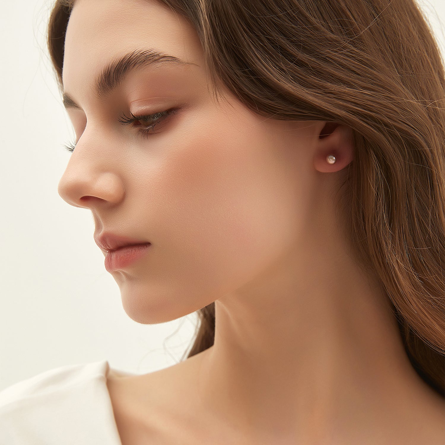 pearl stud earrings, purple pearls, pearl wedding earrings, freshwater pearl earrings