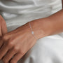 silver bracelet, moissanite bracelet, adjustable bracelet, stacking bracelets