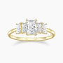 baguette cut, cubic Zirconia stone, birthstone ring, anniversary gift, personalized, affordable rings under 50