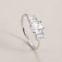 baguette cut, cubic Zirconia stone, birthstone ring, anniversary gift, personalized