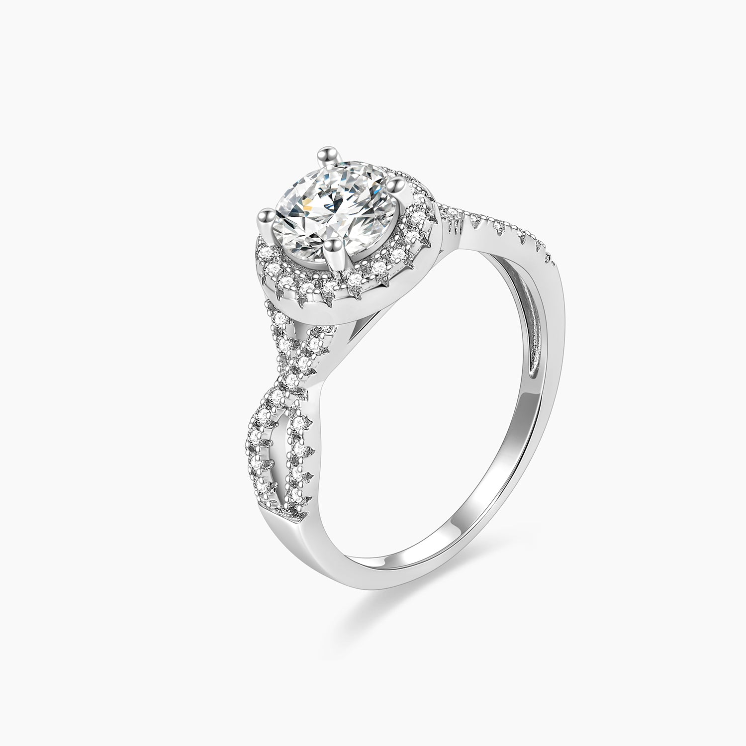 twisted rings for women, cubic zirconia  rings, sterling silver fashion rings, halo ring for women, eamti stunning rings