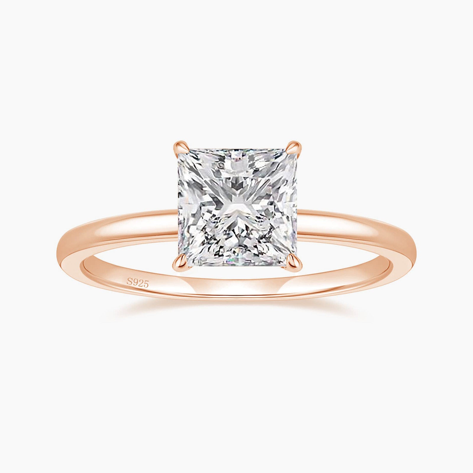 princess cut ring, travel ring under $50, cheap wedding under $50, cheap cubic zirconia rings, silver cz ring, cheap cubic zirconia engagement ring, princess ring