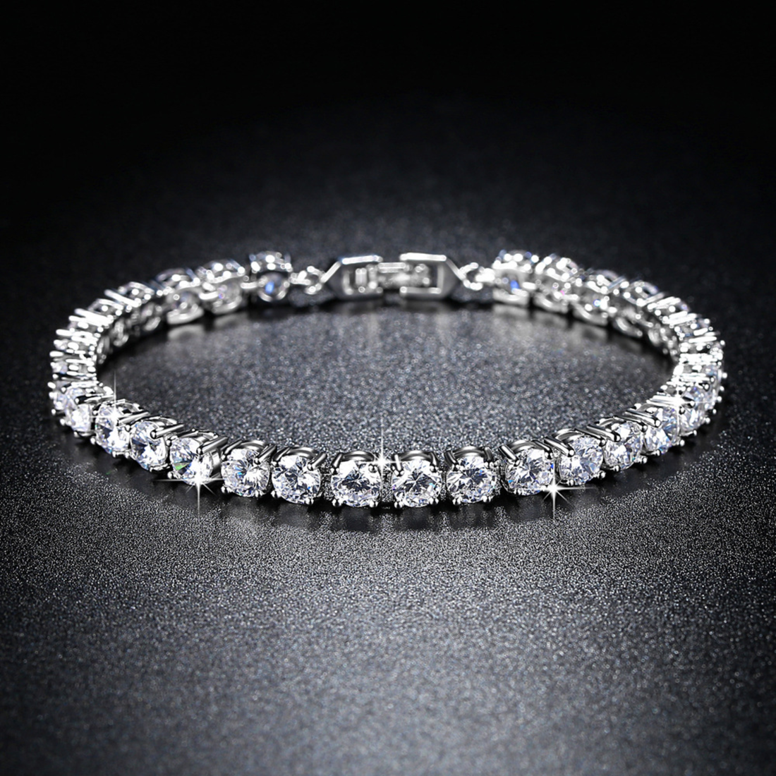 tennis bracelet, affordable jewelry, mom bracelet, cubic zirconia, 925 sterling silver