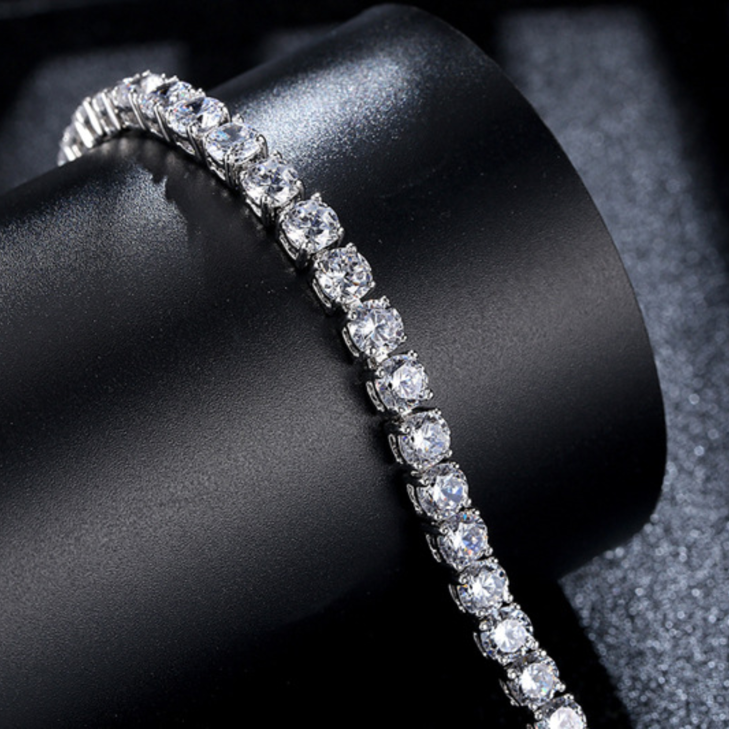 tennis bracelet, affordable jewelry, mom bracelet, cubic zirconia, 925 sterling silver