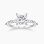 s925 wedding rings, cubic zirconia rings for women, cushion cut rings, eamti silver ring
