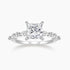 s925 wedding rings, cubic zirconia rings for women, cushion cut rings, eamti silver ring