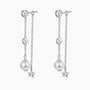 freshwater pearl earrings for women, cz pearl drop earrings, s925 earrings for women, pearl drop earrings, silver pearl earrings