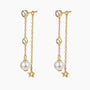 gold plated pearl drop earrings, freshwater pearl earrings for women, sterling silver pearl earrings, earrings with pearl drops