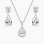 bridal set, bridal earrings, teardrop necklace for women, sterling silver necklace, silver gemstone necklace, cubic zirconia necklace, cz necklace, dainty necklace, teardrop, necklace and earrings set, sets bridal jewelry, wedding jewelry sets, affordable wedding ring set, wedding jewelry sets for bride
