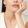 bridal set, bridal earrings, teardrop necklace for women, sterling silver necklace, silver gemstone necklace, cubic zirconia necklace, cz necklace, dainty necklace, teardrop, necklace and earrings set, sets bridal jewelry, wedding jewelry sets, affordable wedding ring set, silver anniversary