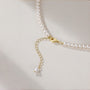 14K Yellow gold plated brass pearls necklace, freshwater pearl necklace, pearl necklace for brides, wedding pearl necklace, white pearl, pearl choker necklace​, white pearl necklace​, chunky pearl necklace, round freshwater pearl necklace