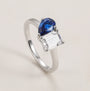 cz ring, emerald cut, pear cut, birthstone ring, personalized, stacked silver rings, affordable rings under 50
