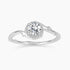 round cut wedding rings, nature inspired jewelry, cubic zirconia rings for women, 1ct affordable ring