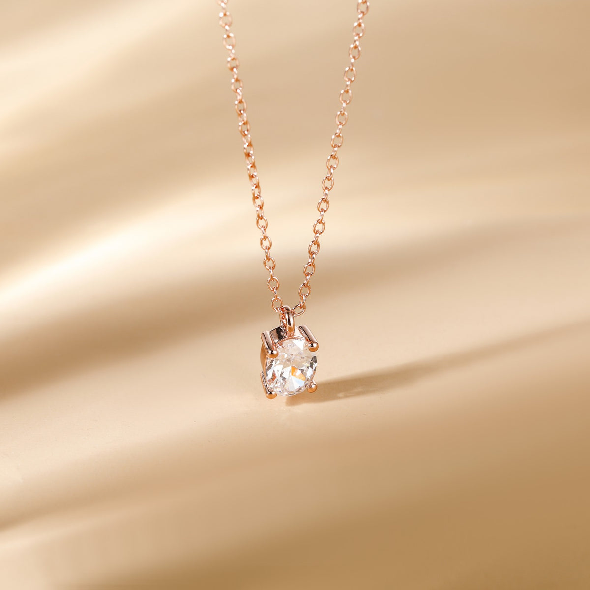 Collana con pendente CZ placcato oro 14K