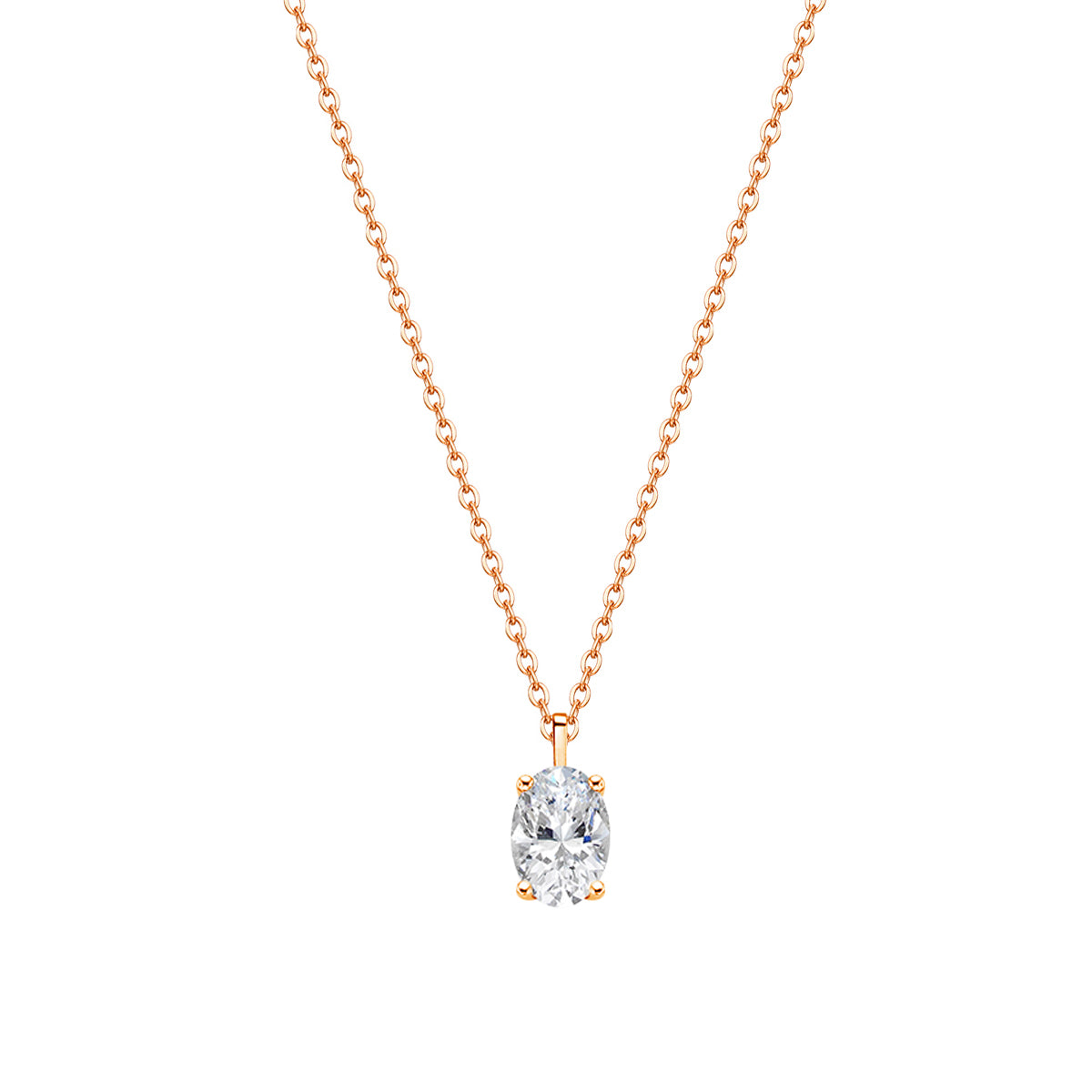 Collana con pendente CZ placcato oro 14K