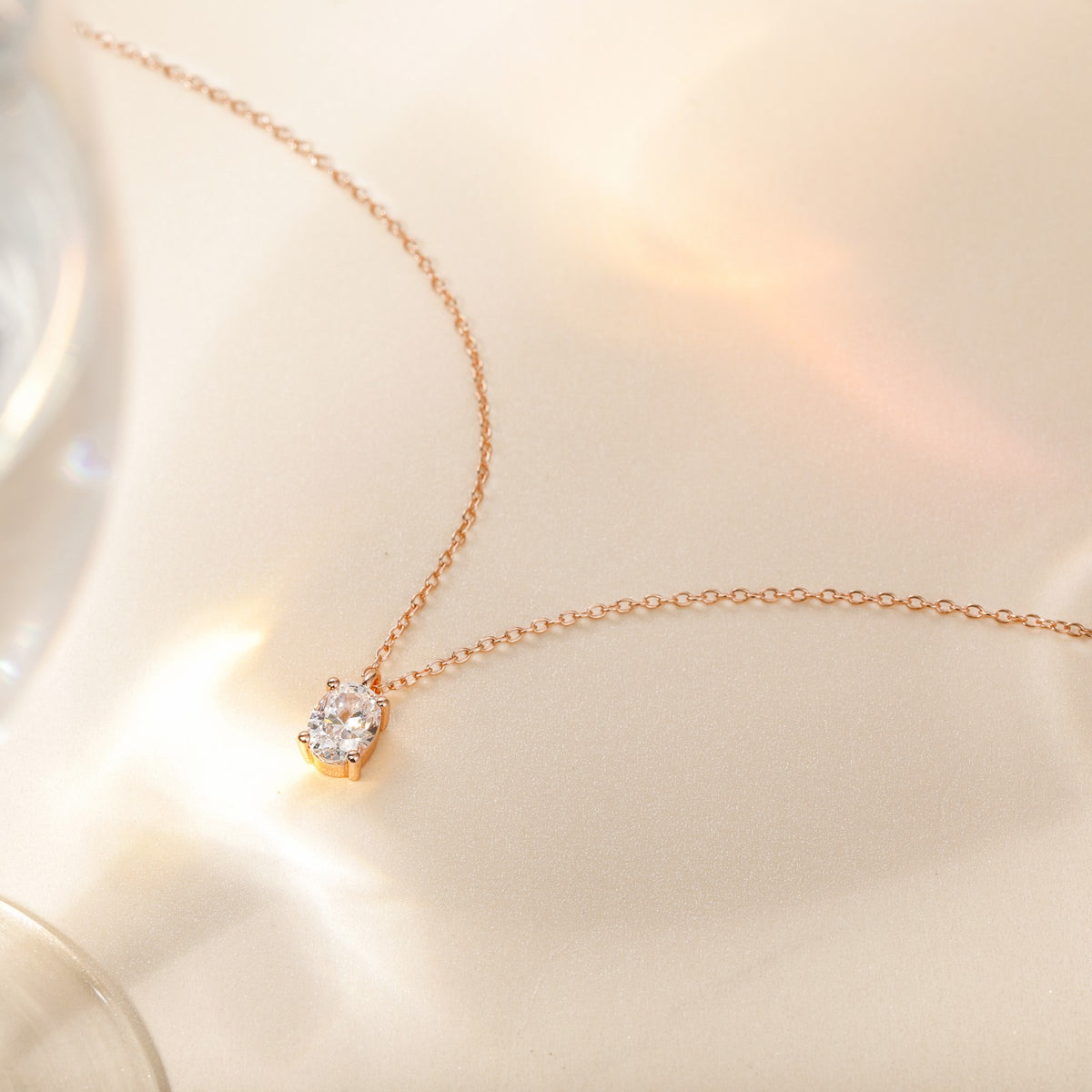 Collana con pendente CZ placcato oro 14K