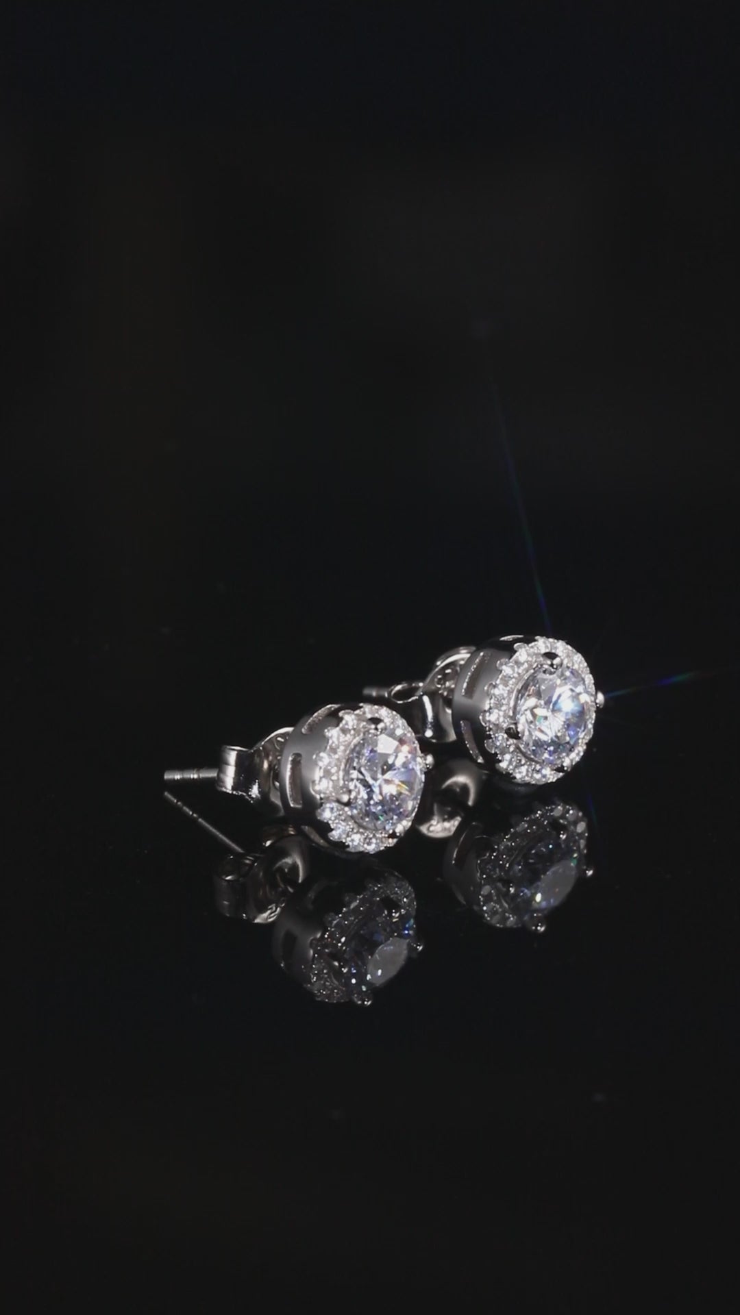 post earrings, s925 silver earrings, solitaire earrings, cubic zirconia earrings for women