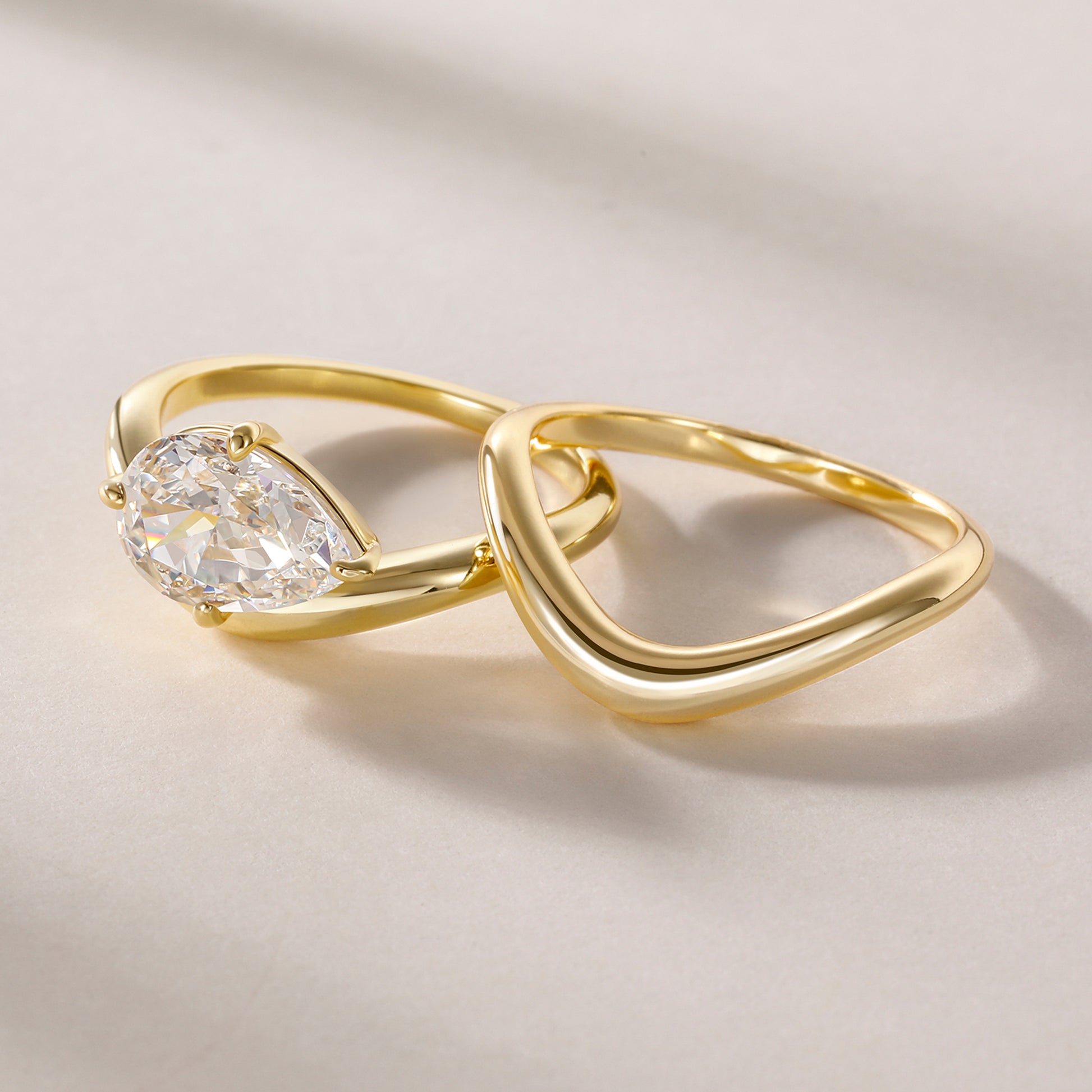  solitaire engagement ring​, cz ring, cz bridal ring sets, east west pear cut ring, cz bridal ring sets,ring set,thin band, engagement ring, eamti, travel ring, eamti jewelry, brass rings, east west ring set, 