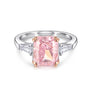 pink baguette rings; affordable wedding rings; Eamti;