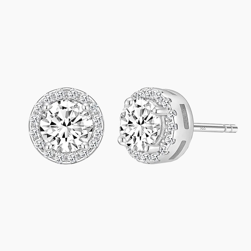 post earrings, s925 silver earrings, solitaire earrings, cubic zirconia earrings for women