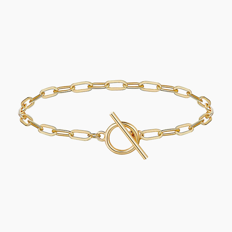 14K Gold Chain Bracelet for Women