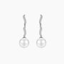 pearl drop earrings, earrings with pearl drops, silver pearl earrings, freshwater pearl earrings, pearl bridal earrings